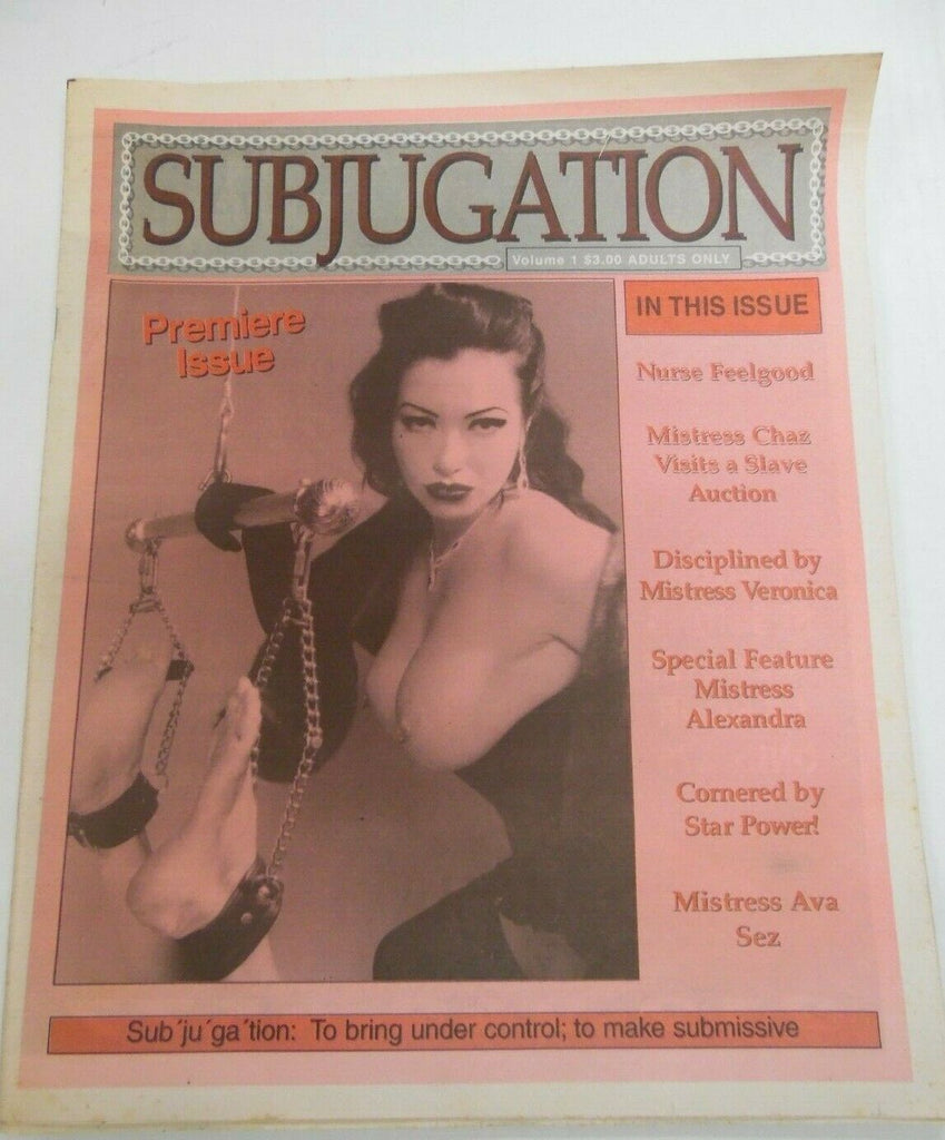 Subjugation Fetish Newspaper Nurse Feelgood Premier Issue #1 1996 121419lm-ep