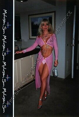Nina Hartley Candid Original 4x6 Color Photo Sexy Posing See Through Top 20ii