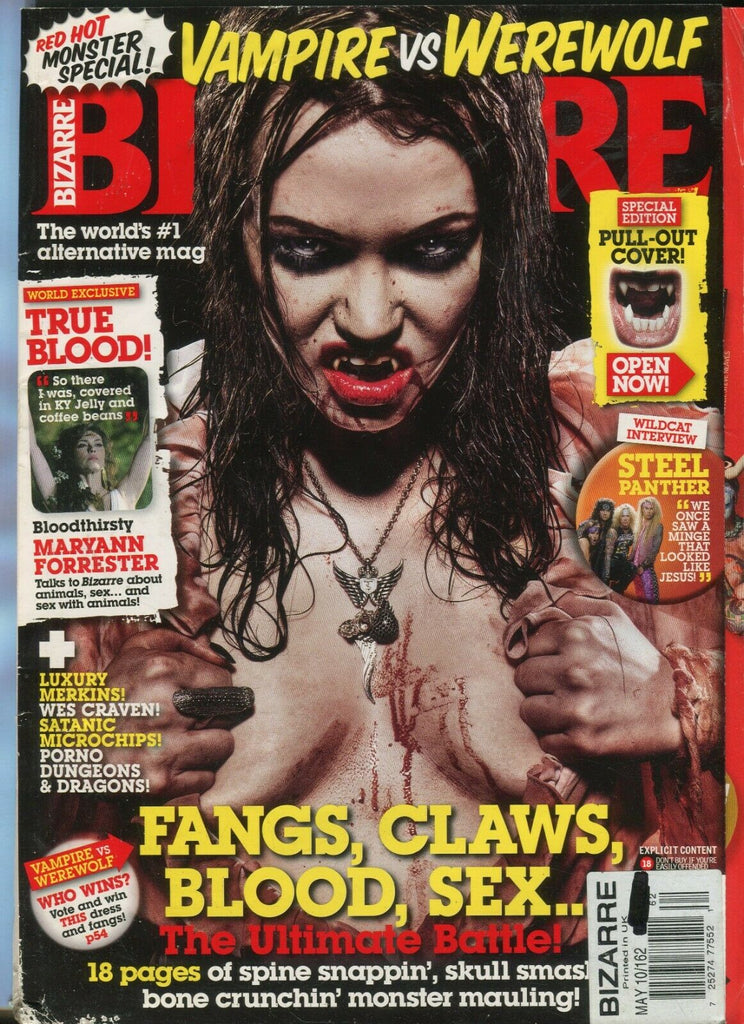 Bizarre Magazine Fangs, Claws, Blood, Sex #162 May 2010 080219lm-ep