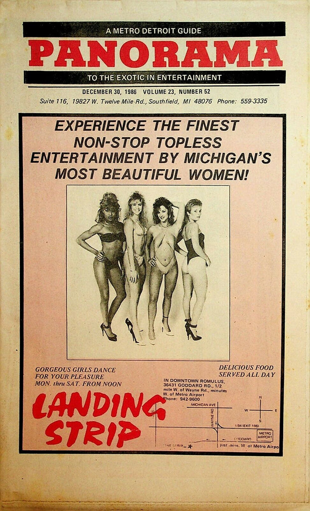 Panorama Metro Detroit Exotic Guide Mick Jagger December 30, 1986 022020lm-ep