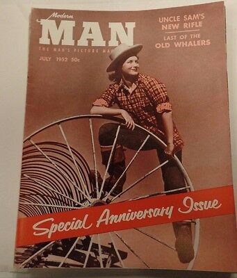 Modern Man Adult Magazine Val Njord July 1952 ex 021316lm-ep