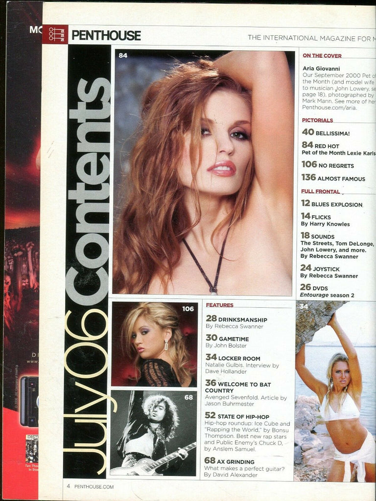 Penthouse Magazine Music Issue July 2006 Readers Copy 081619lm-ep