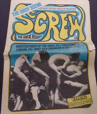 Screw Adult Newspaper The Orgy Scene #103 1971 vg 120815lm-ep