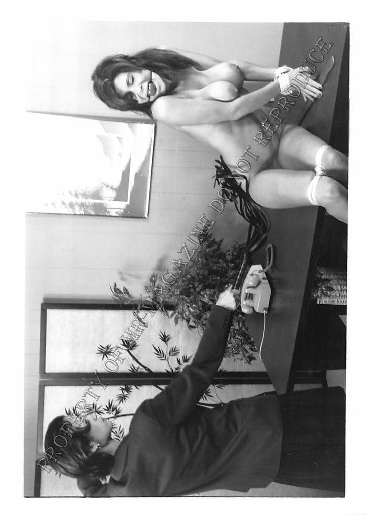 Adult Photo 1990s B&W 5x7 Bondage Ashley Renee Being Tied Up & Bound 76EI