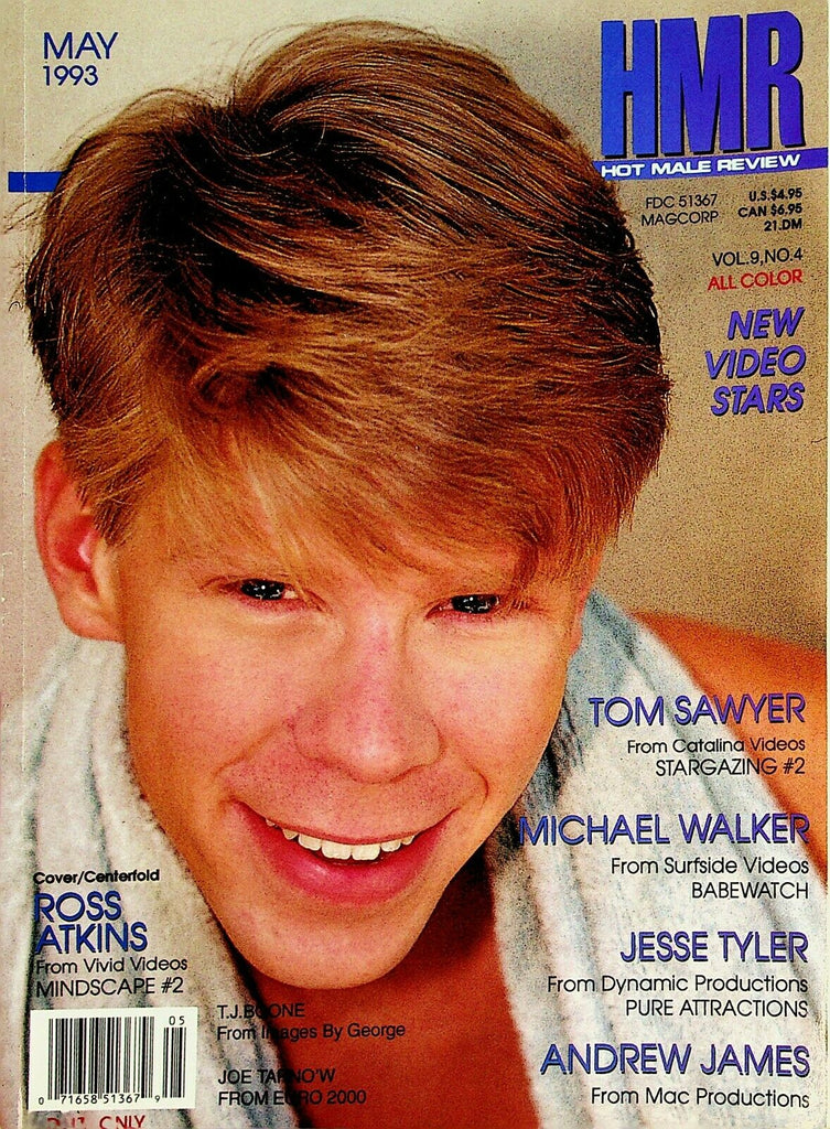 Hot Male Review Gay Magazine Cover Guy Ross Atkins May 1993 120620lm-ep