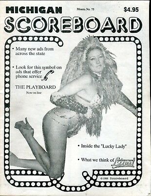 Michigan Scoreboard Contact Magazine Lucky Lady #75 1988 012618lm-ep