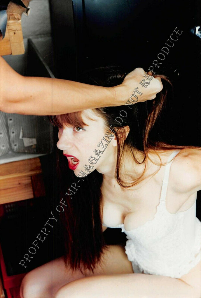 Adult Vintage 1990s Photo 4x6 Bondage Sexy Brunette Bound Titties Squeezed 37FM