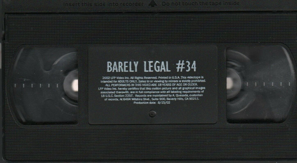 Barely Legal #34 2002 LFP Video Adult VHS 021720AMP