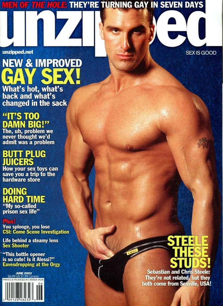 Unzipped Gay Magazine Sebastian Steele June 2003 051419lm-ep