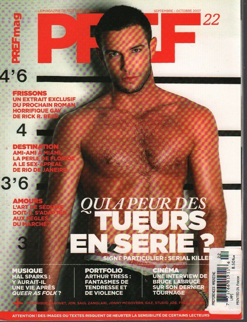 Pref Mag Rare French Gay Interest Sept-Oct 2007 Jonny McGovern 030620AME