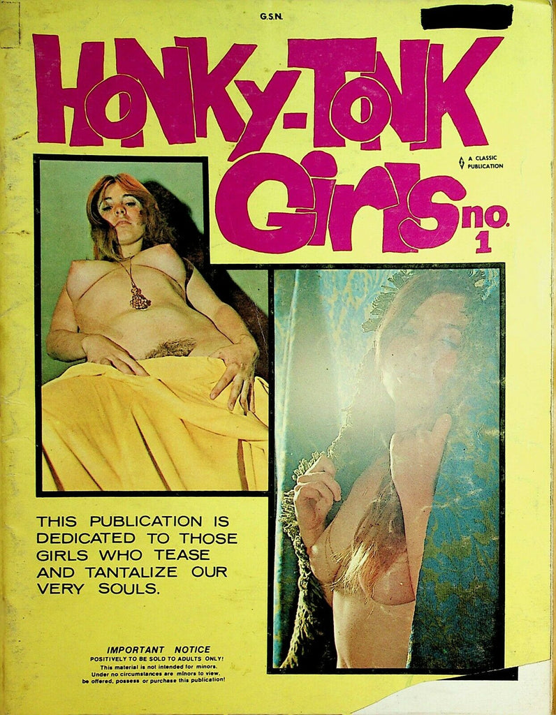 Honky-Tonk Girls Magazine Girls Who Tease & Tantalize #1 1970 031521lm-ep