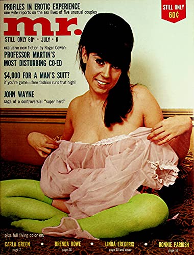 Mr. Men's Magazine Covergirl Linda Frederix / John Wayne July 1968