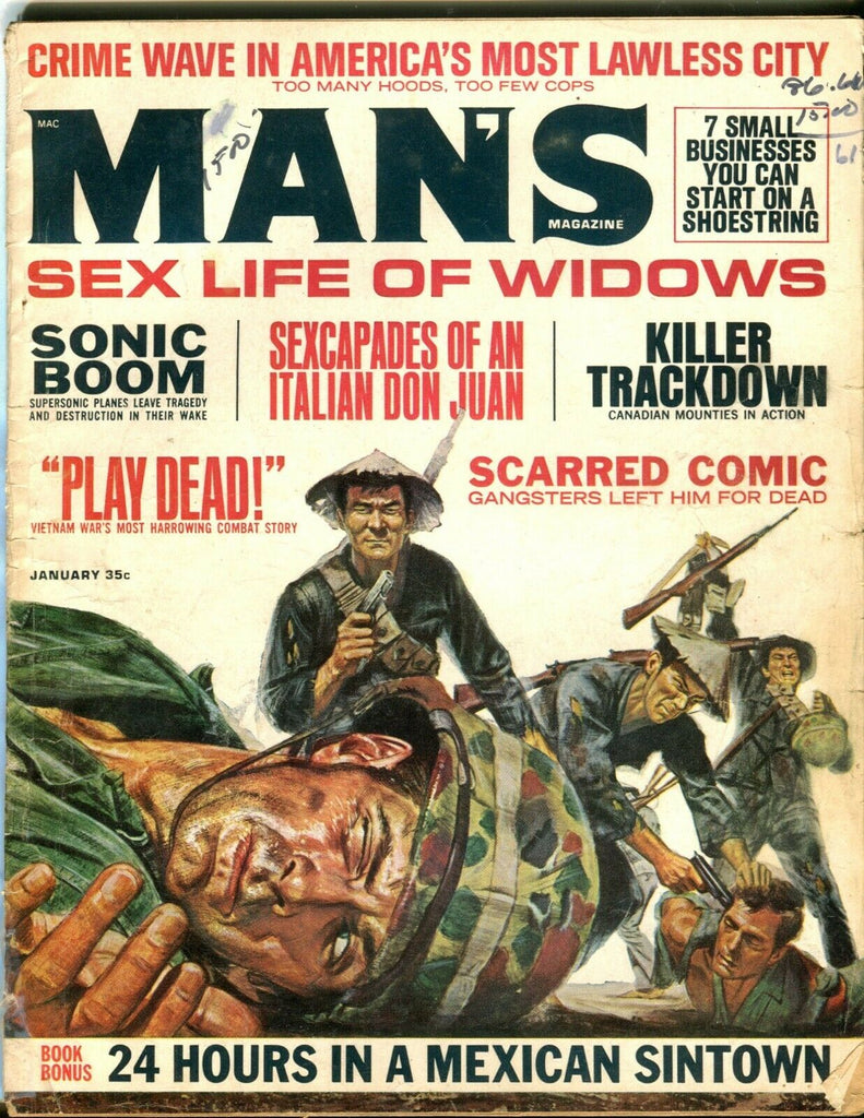 Man's Magazine Sex Life Of Widows January 1968 080219lm-ep