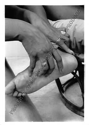 Adult Vintage B&W Photo 5x7 Bondage Sexy Ebony Lesbian Bound & Tickled 178HO