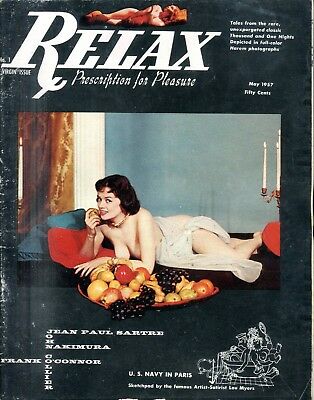 Relax Vintage Busty Magazine Jean Paul Sartre May 1957 082218lm-ep