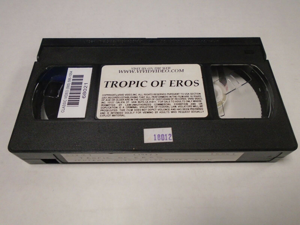 Tropical Eros 1997 72mins Jenteal Missy Alexandra Adult VHS 051319AMP2