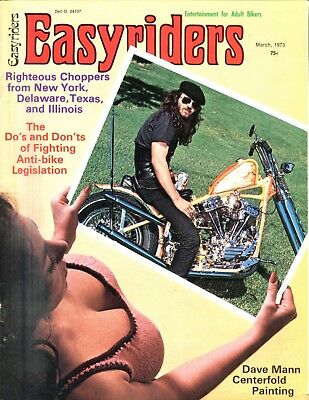 Easyriders Biker Magazine Dave Mann Centerfold Painting March 1973 092018lm-ep