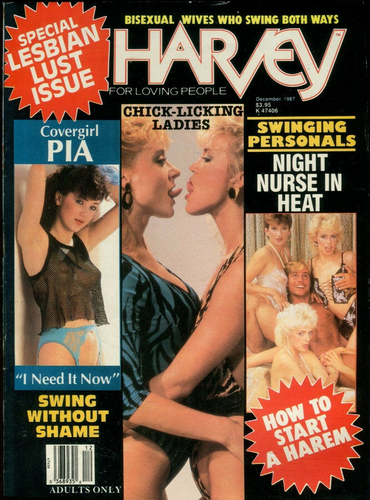 Harvey Magazxine Pia December 1987 Lesbian Lust Issue 112219lm-ep - Used