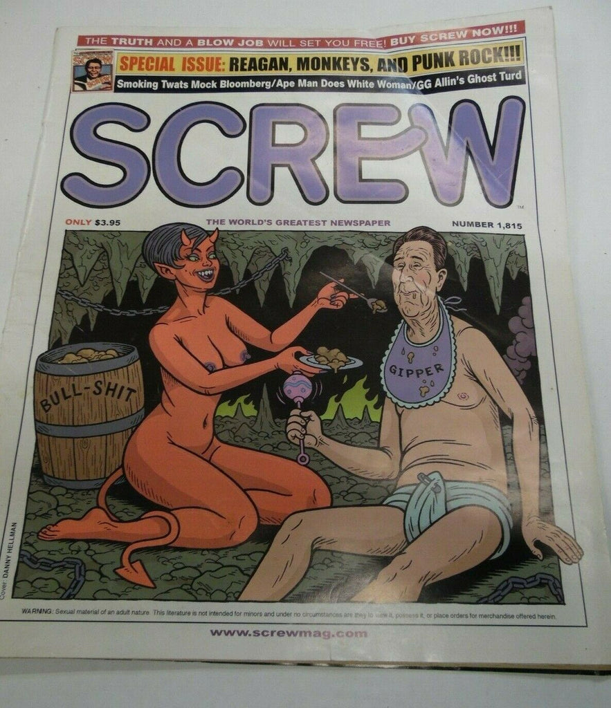 Screw Newspaper Reagan Cartoon Cover #1815 July 5, 2004 122419lm-ep