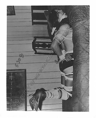 Adult Photo Vintage B&W 4x5 Bondage Beautiful Brunette Bound Dominated 300XU