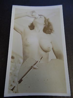 Amateur 1940s Original B&W 18+ Erotic Nude, Woman Artist Painting on Beach Pose8