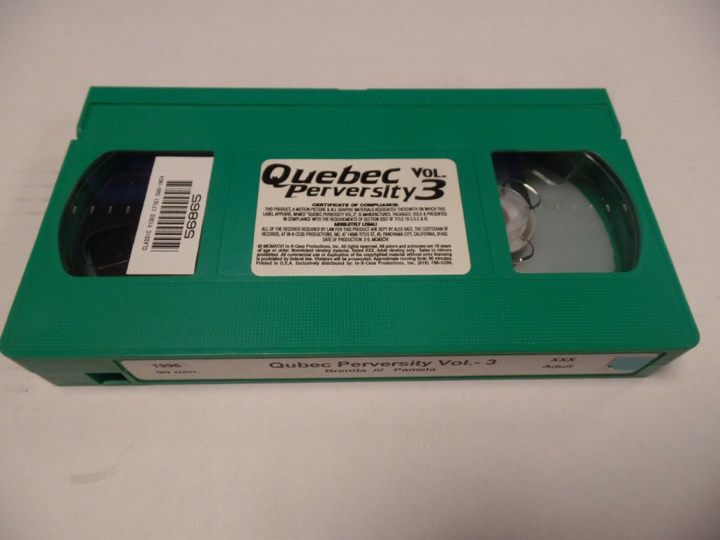 Quebec Perversity Vol 3 Brenda Pamela 1996 90mins Adult VHS 030119AMP