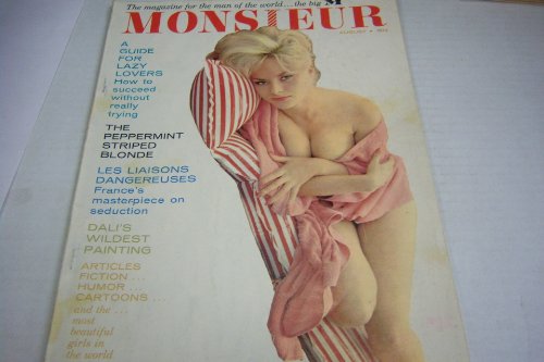 Monsieru Adult Magazine 'The Peppermint Striped Blonde' August 1962