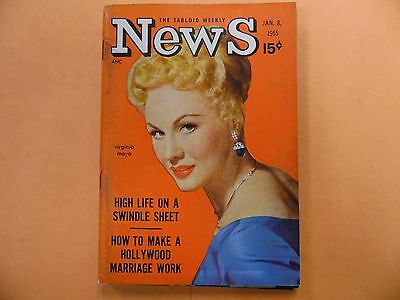 News Tabloid Weekly Adult Digest Virginia Mayo January 8,1955 051816lm-ep
