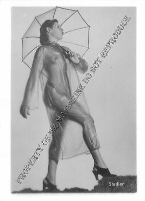 Adult Vintage B&W Photo 2.5x3 Beautiful Pin Up Woman Posing Fishing Sexy 11HU