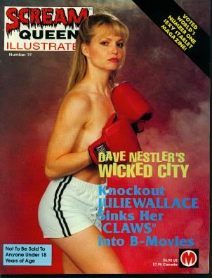 Scream Queens Illustrated (#19) Julie Wallace cover photo (1997 Adults Only Pin-Up Magazine)
