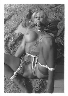 Adult Photo Vintage B&W 5x7 Bondage Busty Greta Carlson Bound Dominated 15YW