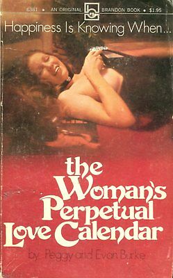 Woman's Perpetual Love Calendar Novel by Peggy & Evan Burke 1974 042214lm-epa