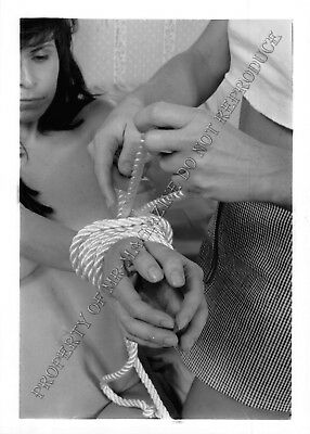 Adult Photo 1990s B&W 5x7 Bondage Lesbian Ashley Renee Bound & Tickled 337yd