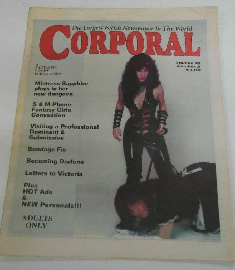 Corporal Fetish Newspaper Mistress Sapphire vol.18 #5 1994 121619lm-ep