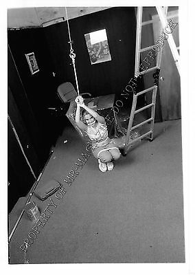 Adult 1990s B&W Photo 5x7 Bondage Beautiful Blonde Bound with Rope 297MY