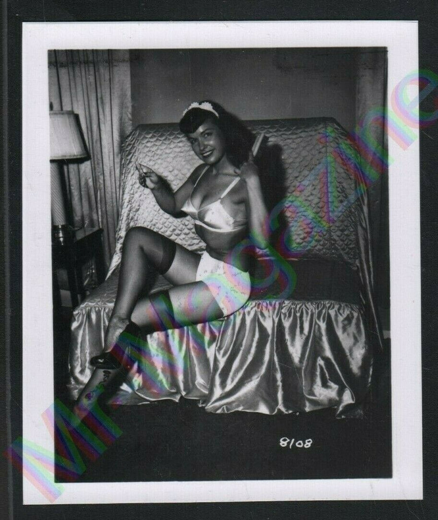 Irving Klaw B&W Risque Bettie Page Pinup 4"x5" Sexy Cheesecake AT68