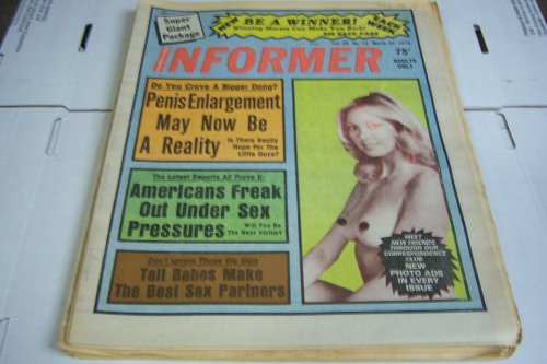 National Informer Adult Magazine "Americans Freak Out Under Sex Pressures" Vol.29 #12 March 21, 1976