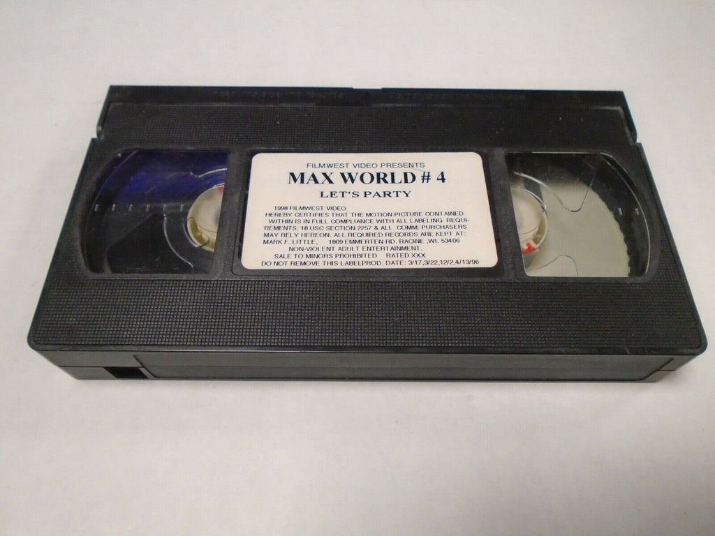Max World #4 Let's Party 1998 Filmwest Video Adult VHS 040219AMP2
