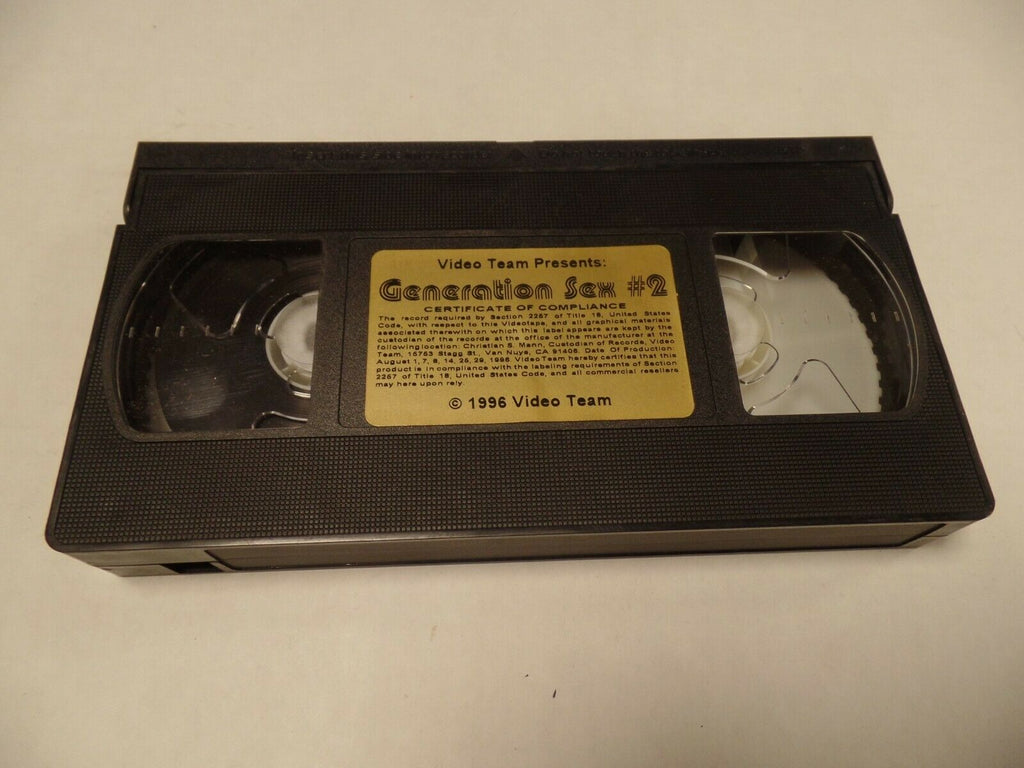 Generation Sex #2 Video Team 1996 Adult VHS 053019AMP2