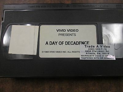 A Day of Decadence VIVID VIdeo Adult VHS 052515amp