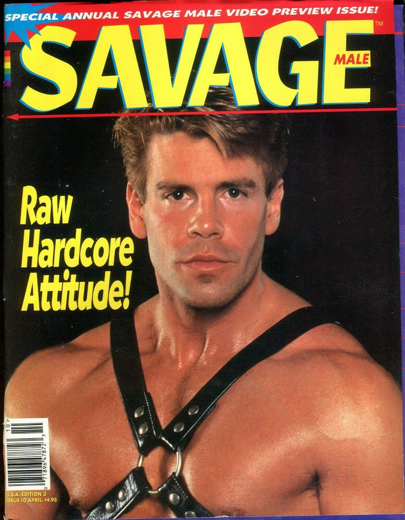 Savage Male Gay Magazine Raw Hardcore Issue! #3 April 1995 102226AMP-