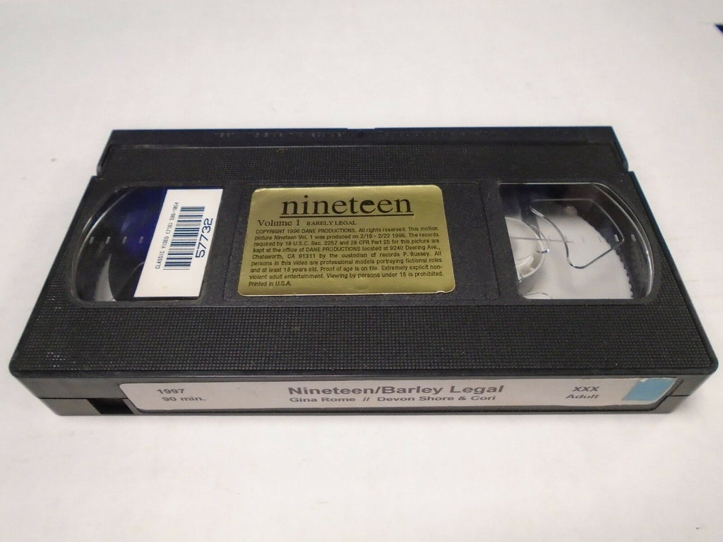Nineteen Barely Legal Gina Rome Devon Shore 1997 90mins Adult VHS 010819AMP