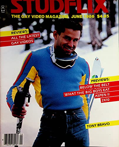 Studflix Gay Men's Magazine Coverguy Tony Bravo June 1986 w/cf