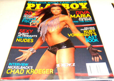 Playboy Adult Magazine "WWE Diva Maria Kanellis" April 2008 nm 082713lm-ep