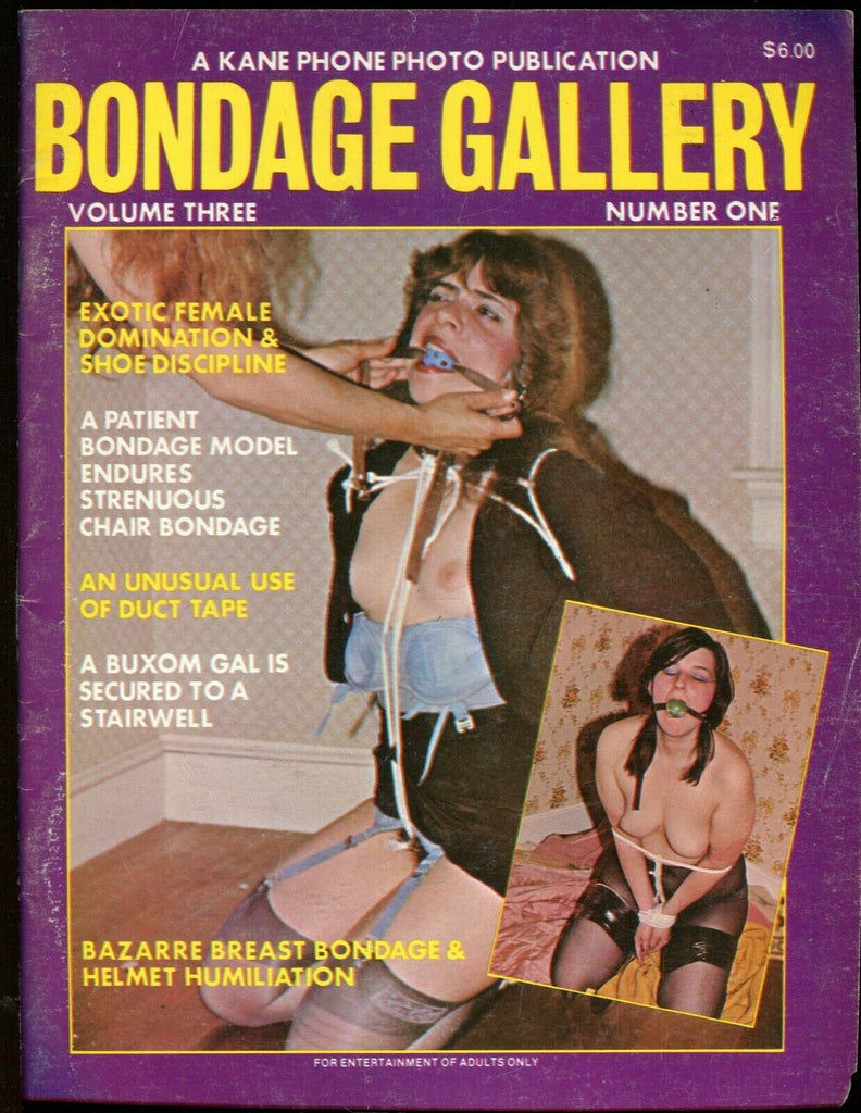 Bondage Gallery Magazine Breast Bondage vol.3 #1 1982 Kane Photo 072519lm-ep