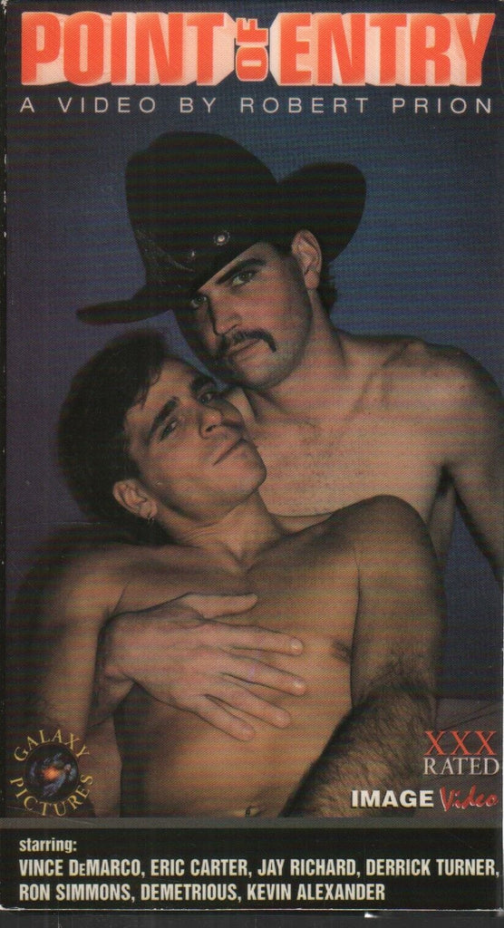 Point of Entry Vince DeMarco Eric Carter Gay Male Adult VHS 102419AMP