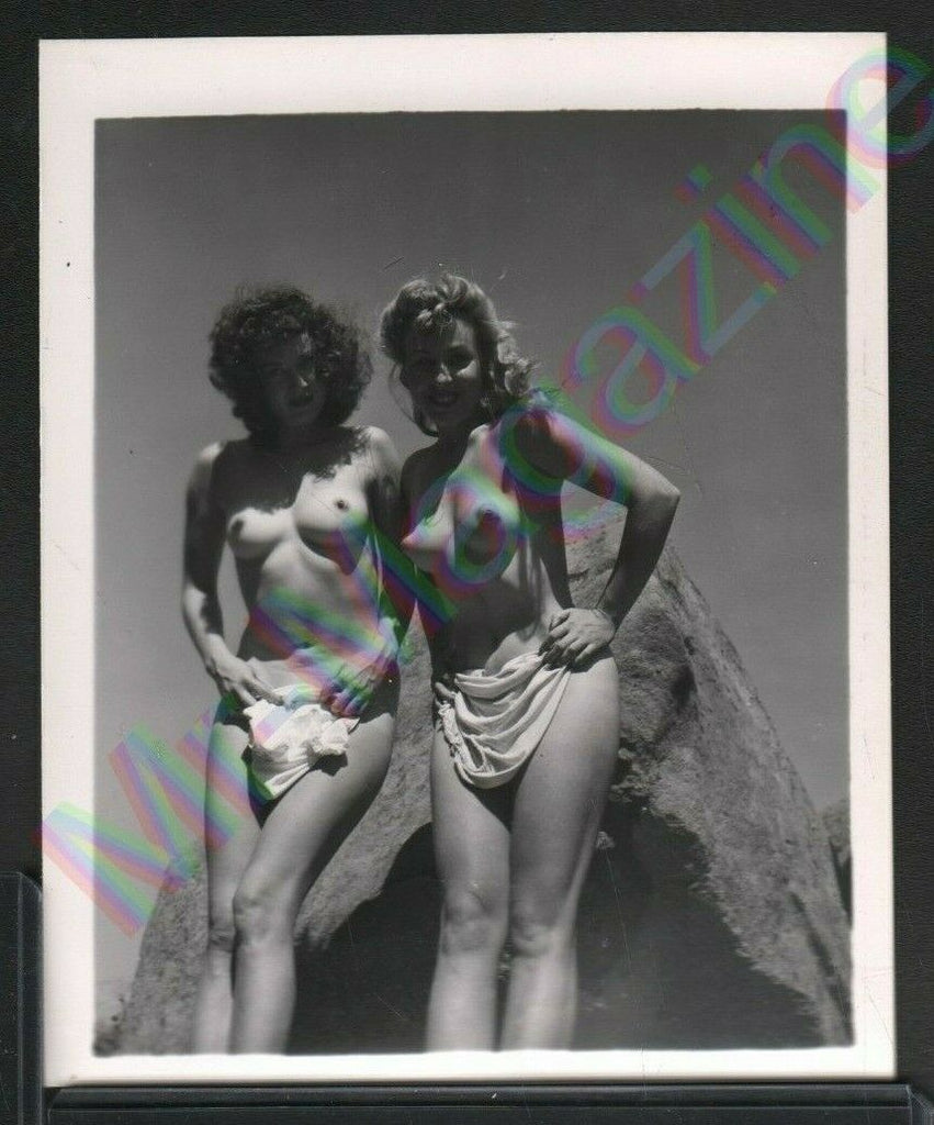 Vintage B&W Risque Pinup 4" x 5" Sexy Blonde and Brunettes Cheesecake AU30