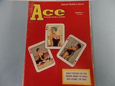 Ace Busty Magazine Bonnie Li'l Lass February 1959 050916lm-ep - Used