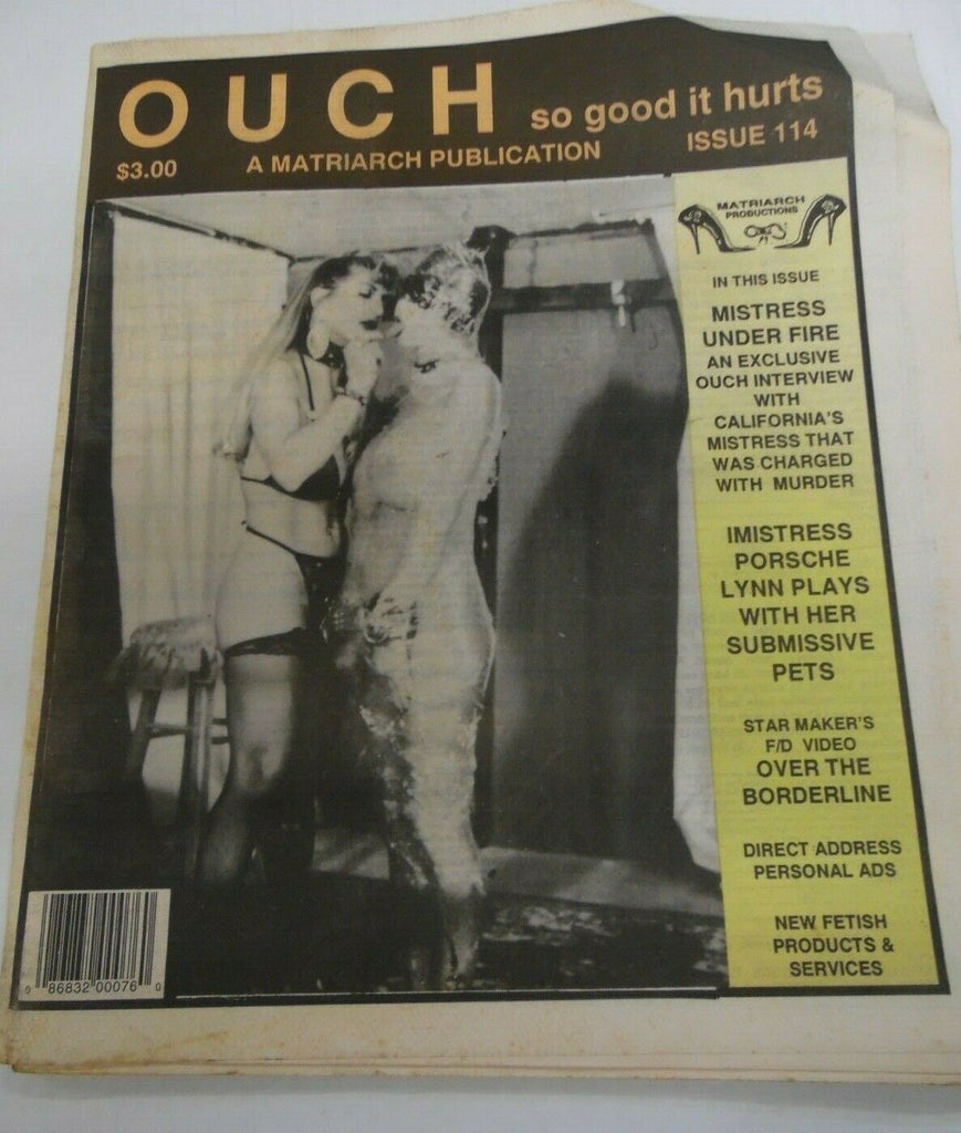 Ouch Fetish Newspaper Mistress Porsche Lynn #114 1990's 121319lm-ep