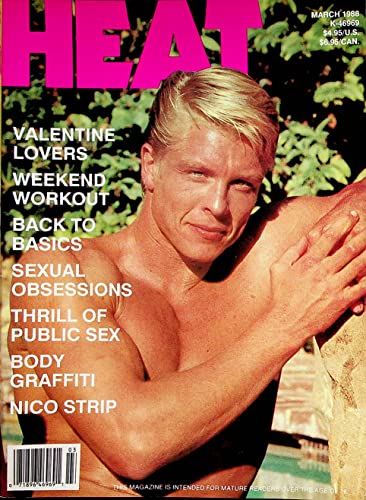 Heat Gay Men's Magazine Coverguy Michael Vicent March 1988